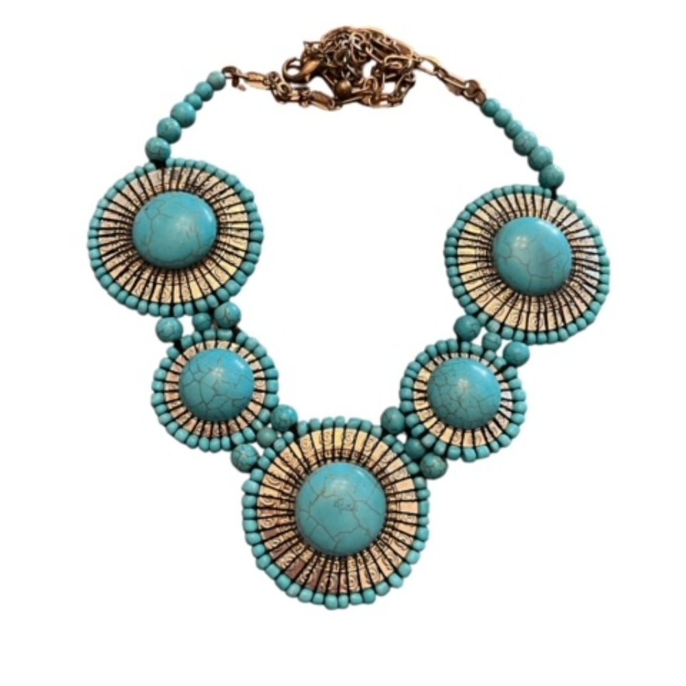 Vintage Turquoise Bohemian Necklace